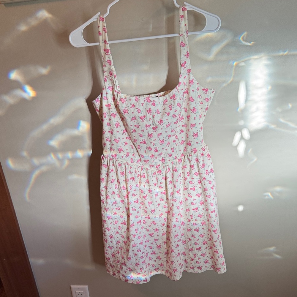Trixxi White and Pink Floral Dress